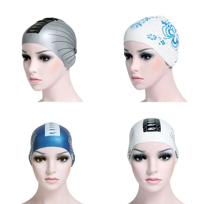 

Антиклейкая шапка для плавания, шапка для плавания с защитой ушей и длинными волосами, спортивная шапка для бассейна, шапка для плавания, ша...