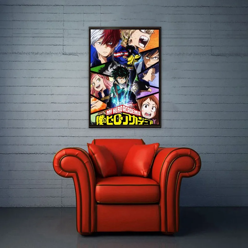 

Japanese Anime My Hero Academia Boku No Poster Canvas Painting Wall Hanging Art Pictures Sticker Home Room Decoration