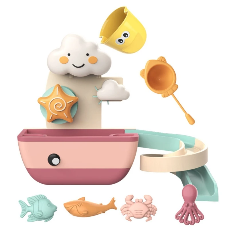 

Игрушка с распылителем воды, летняя игрушка для ванны, игровая игрушка с присоской, мини-слайд «Водопад», пляжный набор игрушек для игр в вод...