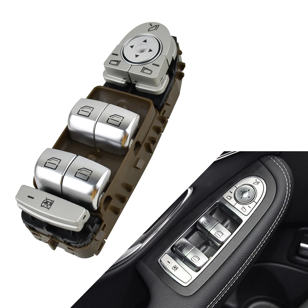 Orange light Auto Electronics Window Lifter switch driver's side For Mercedes-Benz C300 C63 C350e C-Class W205 W253 W222 |