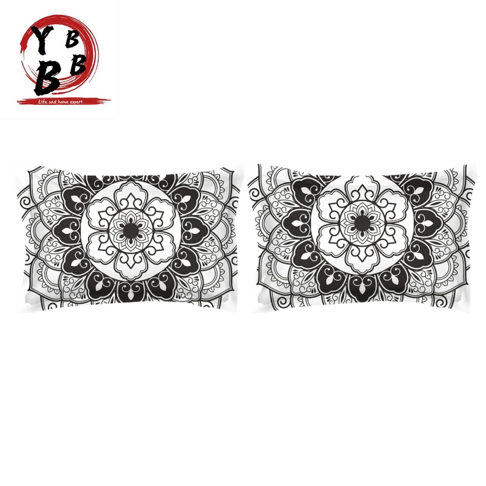

3D Mandala Bedding Set white black Duvet Cover With Pillowcases Flower twin full queen king Bedclothes Bohemian 3pcs Bedspreads
