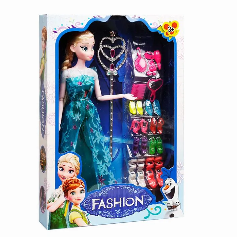 Elsa 5 Joints Новые игрушки 31 см, кукла принцессы Анны и Эльзы для девочек, 12 подвижных суставов, подарки на день рождения, милый подарочный набор для девочек Pelucia Boneca Juguetes Titto - Цвет: Elsa 5 Joints