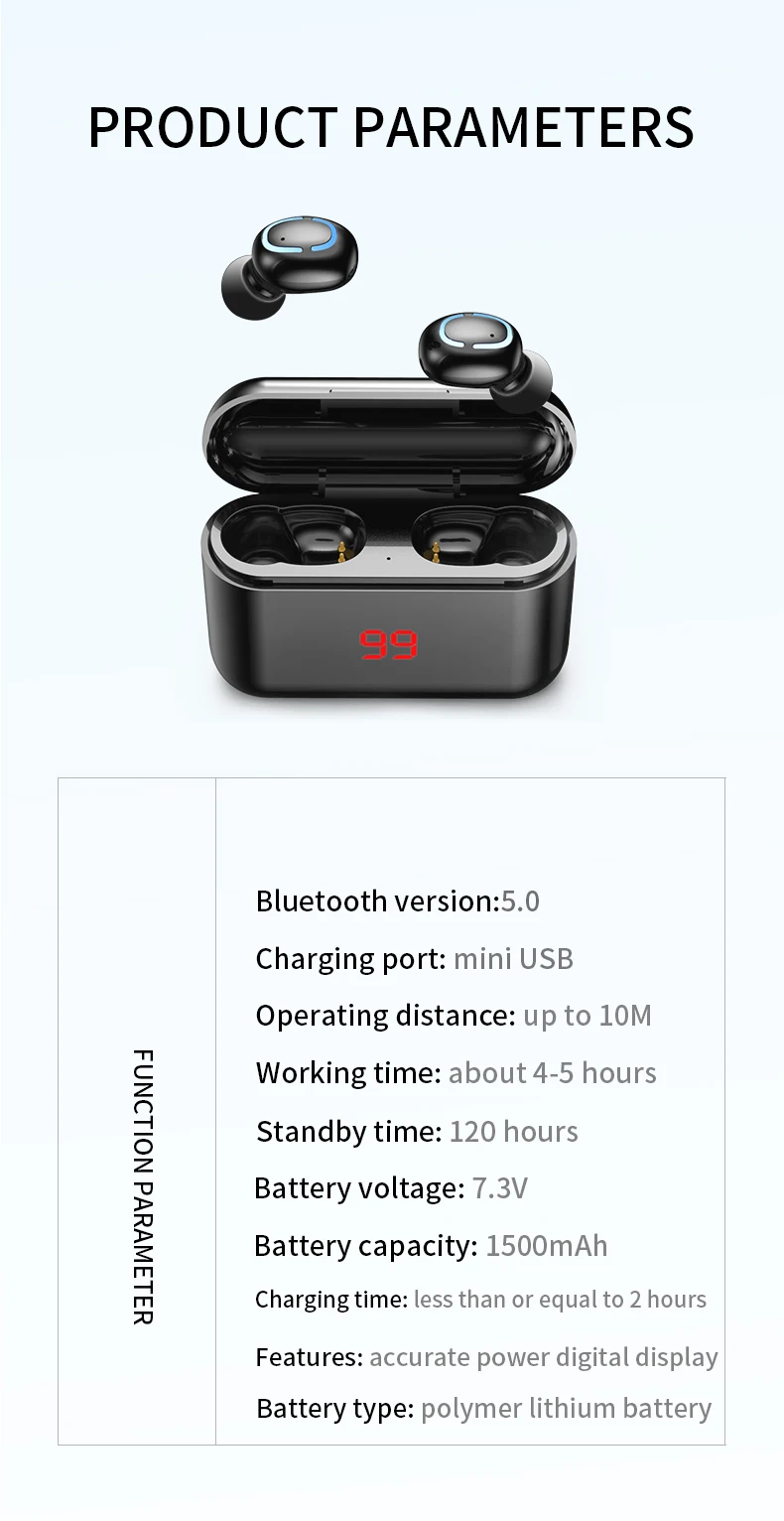 Настоящие Bluetooth 5,0 наушники HBQ TWS беспроводные наушники спортивные наушники с громкой связью 3D стерео игровая гарнитура с микрофоном зарядная коробка