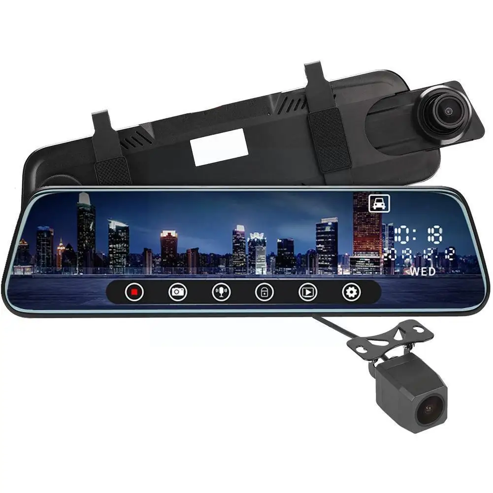 

10" Car Dvr Electronic Dog Dash Cam Camera Ips For Russia Screen Gps With Rear G-sensor Anti-interfere Q6f5