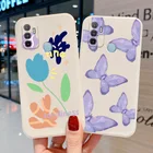 Чехол для телефона Realme C21, чехол для OPPO A53 A32 A33 A15 A15S A54 A74 A9 A5 2020 Realme 5 C2, чехол с бабочками и цветами