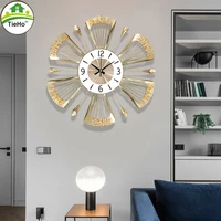 simple modern large clock wall clock living room home creative round wall hanging clock decoration nordic art metal wall watch