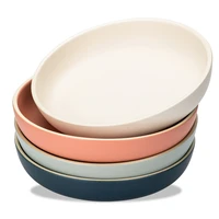 8in ceramic pasta bowl set of 4 deep side serving bowls for salad friut soup microwave dishwasher safe