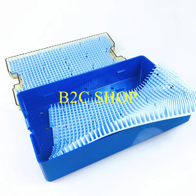 case with 2mats only Катаракта набор 21 шт. титановые офтальмологические инструменты стерилизация лоток коробка стерилизации два слоя с 2 силиконовыми матами - Цвет: case with 2mats only