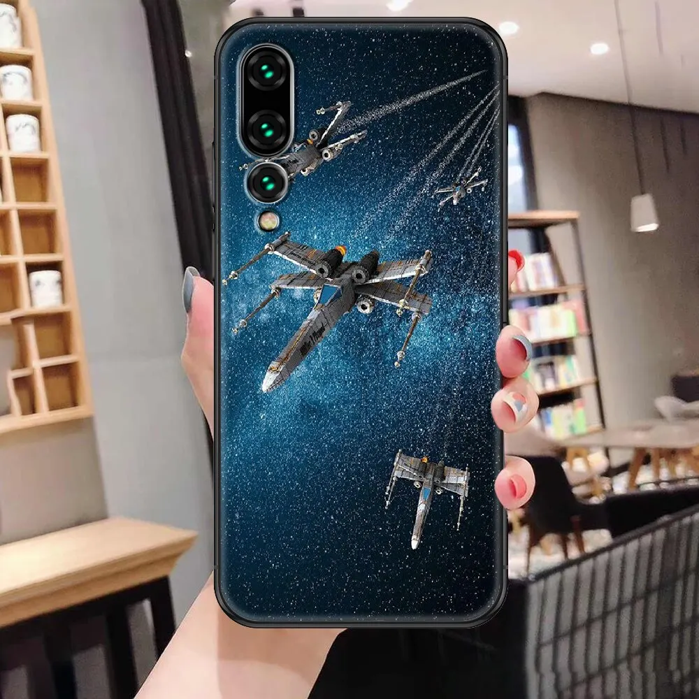 

Star space ship laser Wars Phone case For Huawei P Mate P10 P20 P30 P40 10 20 Smart Z Pro Lite 2019 black tpu funda 3D bumper