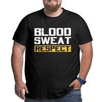 blood sweat respect project rock logo t shirt brand loose summer half sleeved trend streetwear oversized t shirt 6xl 5xl
