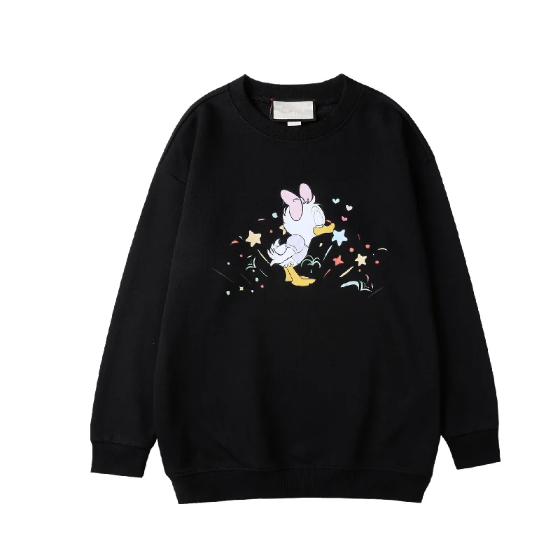 

2021 Luxury Design Women's new knitted sweater fashion cartoon printing age reducing loose round neck long sleeve casual sweater