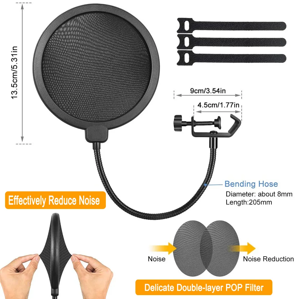 

Pantograph For Microphone Arm Stand Heavy Duty Suspension Scissor Boom Microphone Holder With Pop Filter For Blue Yeti Bracket