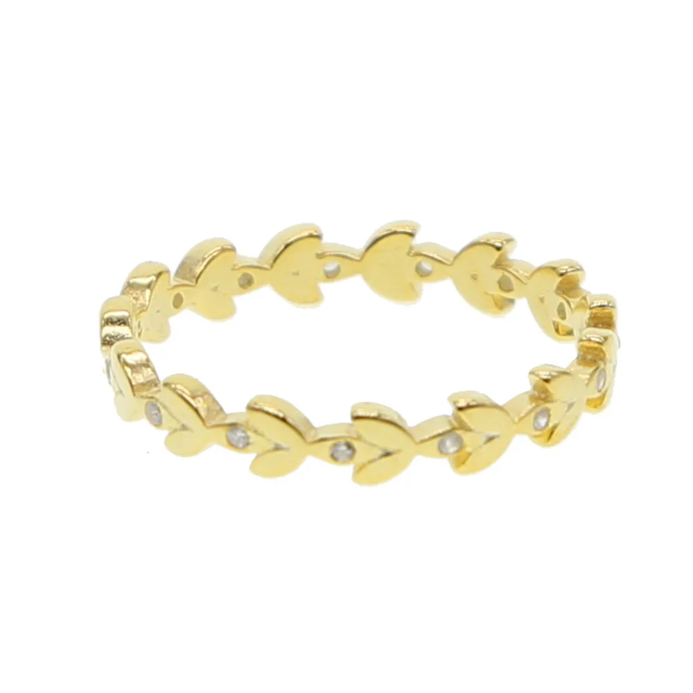 Новый дизайн маленькие изящные кольца золотого цвета с кристаллами cz для свадьбы