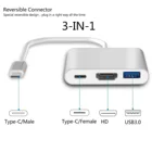 Новый многопортовый адаптер 4K для ноутбука и планшета USB 3.1 Type C Type-C на HD TV USB 3.0 TV type-c Type-кабель адаптер преобразователь