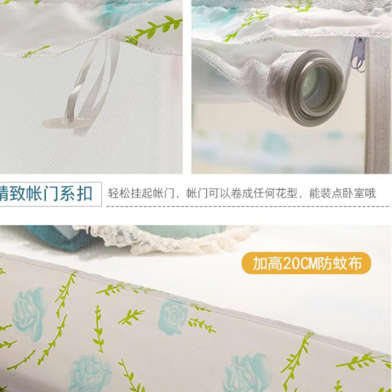 Розовый синий переносная противомоскитная сетка для двуспальной кровати