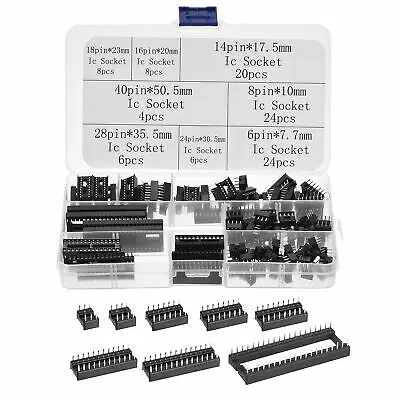 

DIP IC чип гнездо адаптера пайки 2,54 мм Шаг набор Плоских контактов
