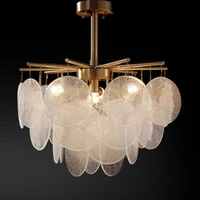 modern frosted acrylic led chandelier golden metal living room chandelier bedroom pendant lamps dining room luxury fixtures