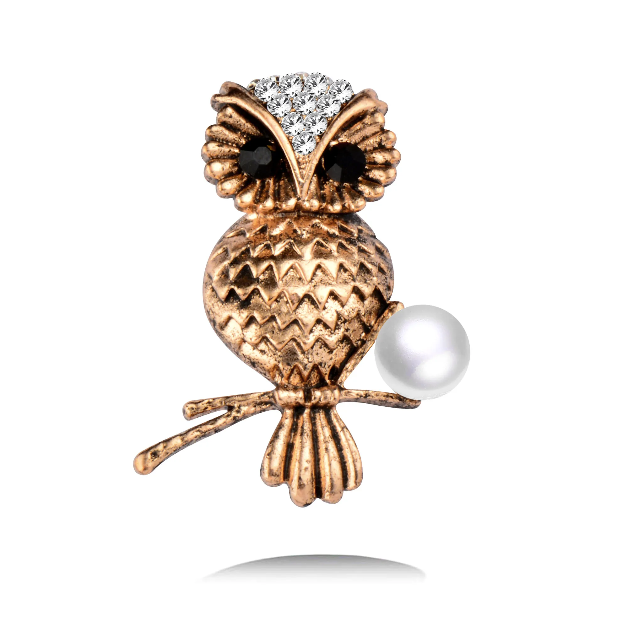 

SINLEERY Retro Owl Brooch Pin Animal Brooches For Women Wedding Jewelry Accessories XZ023 SSB