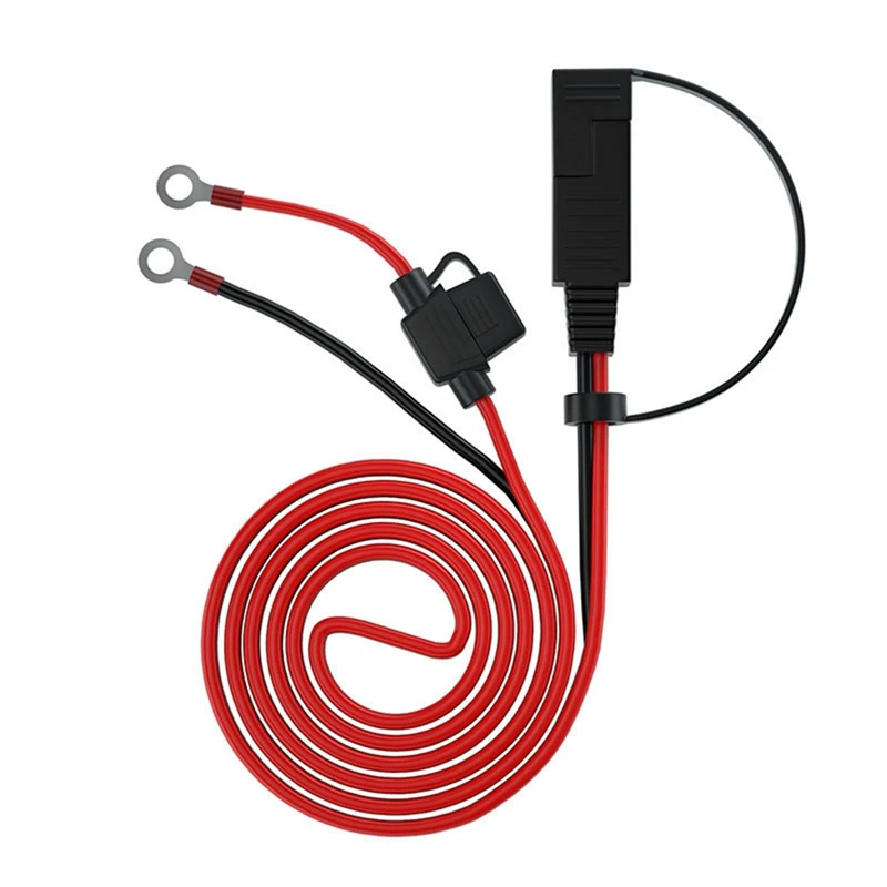 

1.4M Red Double Insurance O-type Terminal Connection Cable O-type to SAE Plug Cable SAE Power Cord Extension Cable