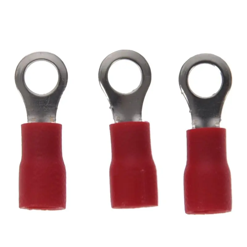 10pcs Insulated Crimp Ring Terminal Wire Connector 22-16AWG M6 | Обустройство дома