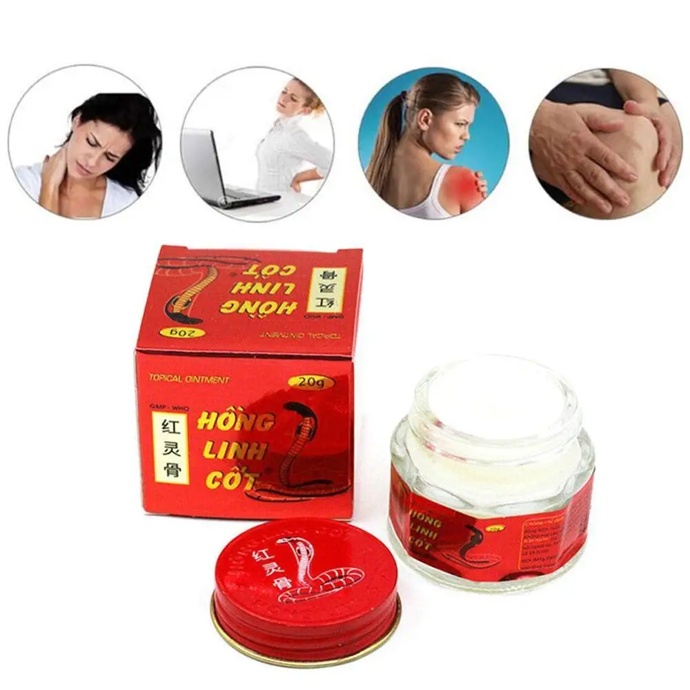 

20g Red Bone Snake Balm Ointment 100% Vietnam Painkiller Paste Relief Fatigue Muscle Pain Relaxing Ointment Body Joint W5Q7