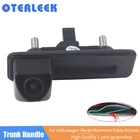 Новая Черная Автомобильная камера заднего вида, водонепроницаемая HD Смарт-динамическая Автомобильная широкоугольная камера для Skoda Roomster Fabia Octavia Yeti Superb