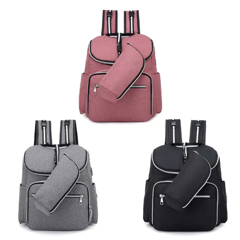 

Multi-Function Baby Nappy Bag Backpack Diaper Bags Large Capacity Travel Maternity Bag,Stroller Organizer Straps Attached,with
