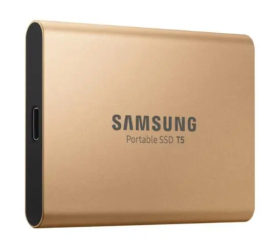 Gold Samsung портативный ПК T5 SSD 250GB 500GB 250G 500G Внешние твердотельные накопители SSD USB 3,1 T5 1 ТБ 2 ТБ - Цвет: Gold