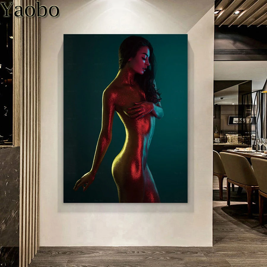 Сексуальная обнаженная африканская Женская Алмазная мозаика 5d DIY картина