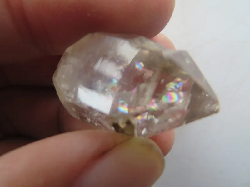 Натуральный прозрачный кварцевый кристалл AA алмаз херкимера с большими радугами