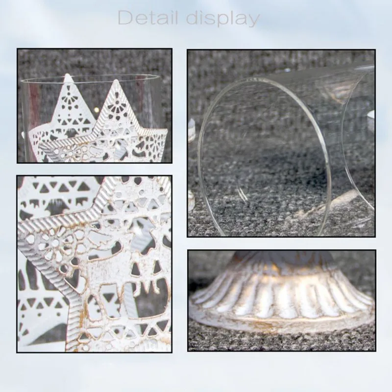 Скандинавский Ретро подсвечник из кованого железа полый Рождественское