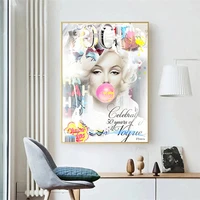 fashion marilyn monroe blow bubbles balloon art canvas print painting wall picture modern living room home decoration poster