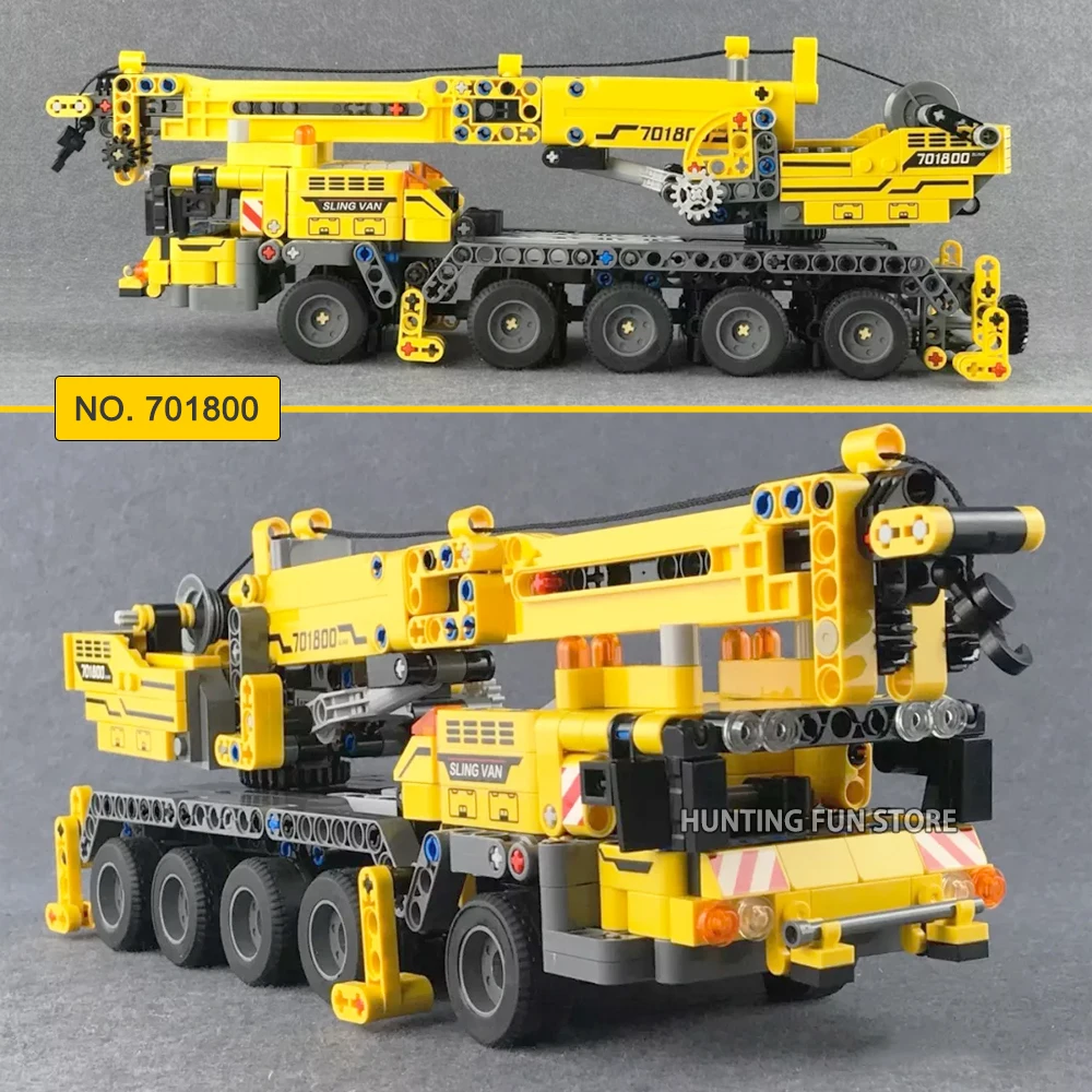 Fit City Technic серия передвижной кран Набор с мини-фигурками грузовик обучающая модель строительные блоки игрушки для детей Подарки для мальчиков