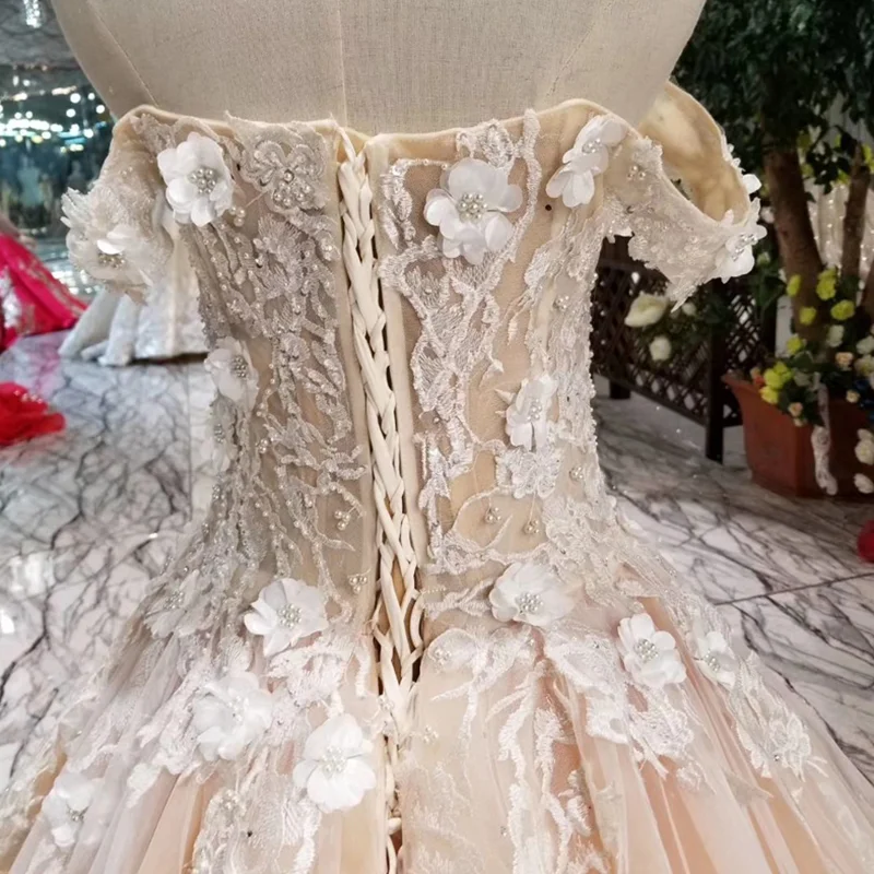 

HTL058 A-line formal evening dresses sweetheart off the shoulder 3d flowers sexy girls party dresses custom size free shipping