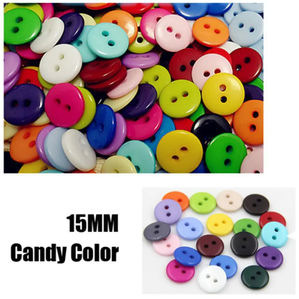 100 шт. круглые пластиковые пуговицы для шитья 12 5 мм|Пуговицы| |