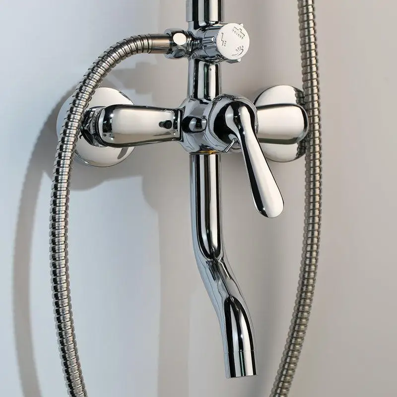 Смеситель для душа с дождевой насадкой однорычажный смеситель полкой хранения