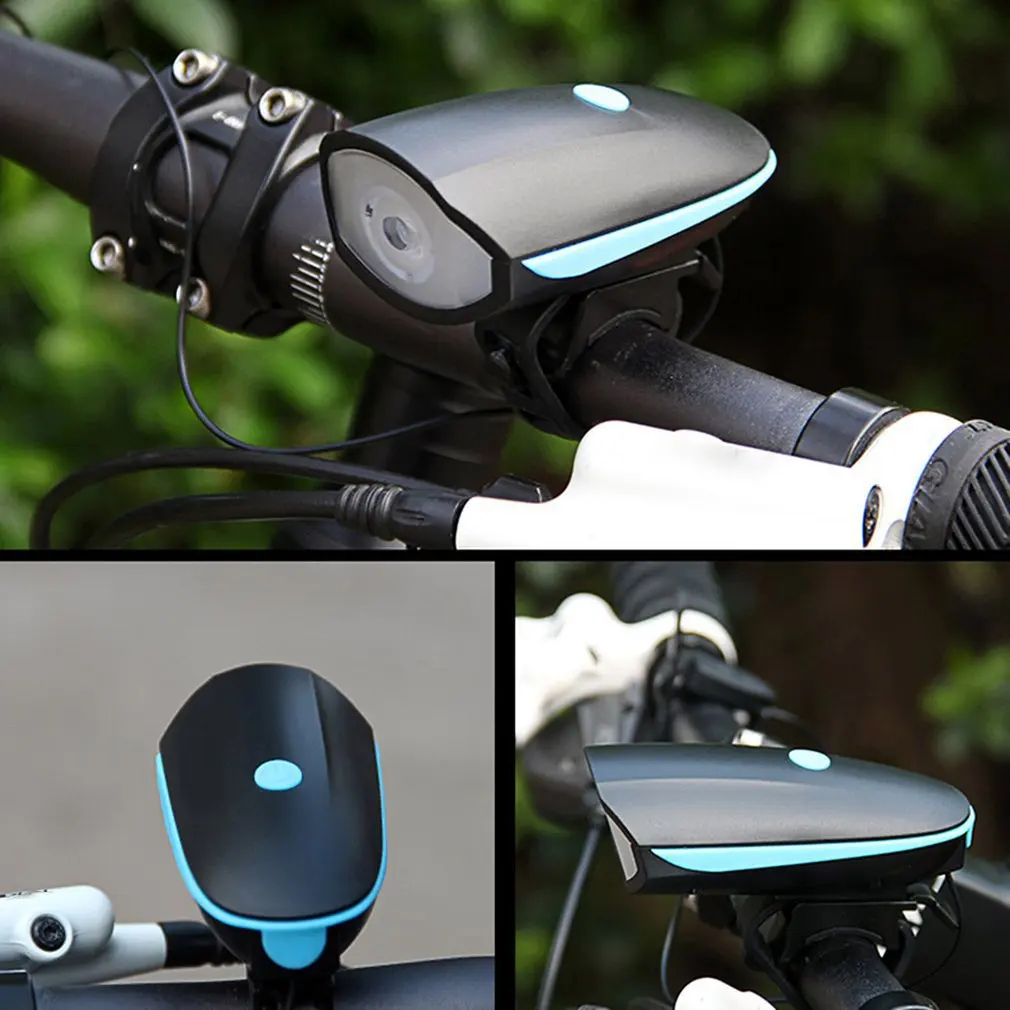 

Super Bright Bicycle Led Headlight Light With Bell Usb Rechargeable Bike Lights Head Light For Bicycle Mtb Road Cycling