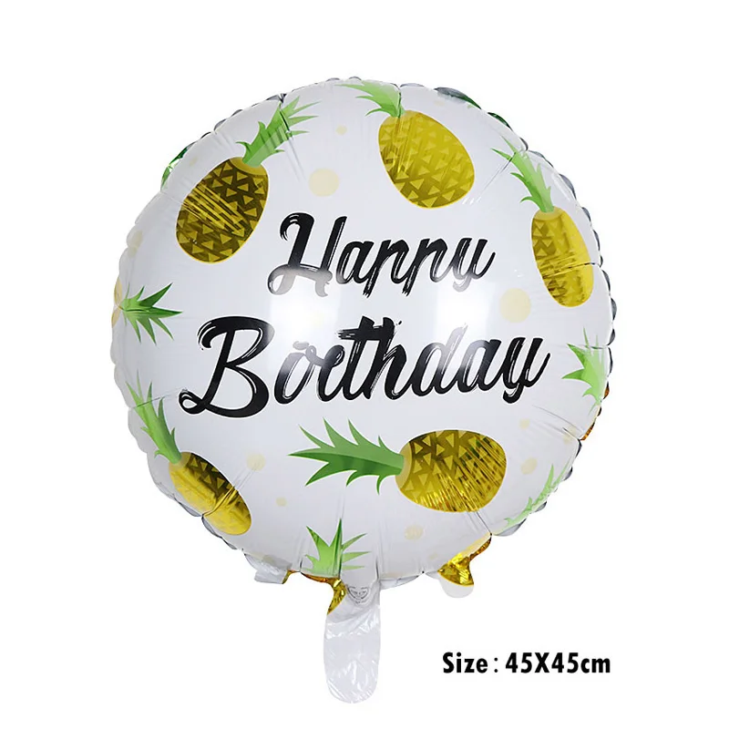 LINVIERLOVE 1 шт. Золотой фольгированный воздушный шар в форме ананаса для