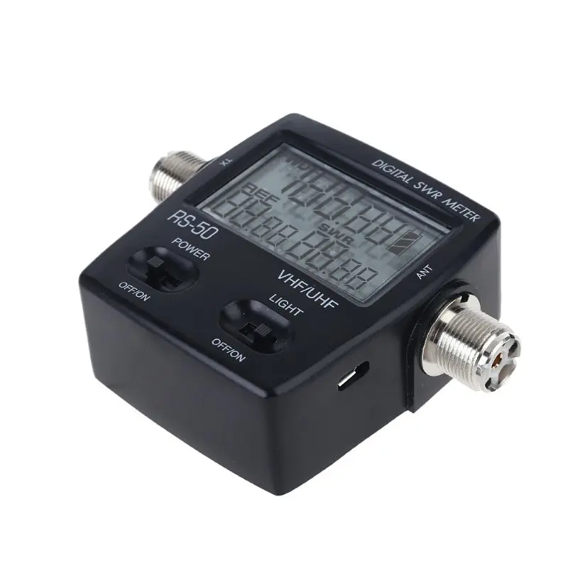 NISSEI RS-50 цифровой SWR Ватт метр 125-525 МГц UHF / VHF M Тип разъем Micro USB-DC 5 В выход для TYT Baofeng