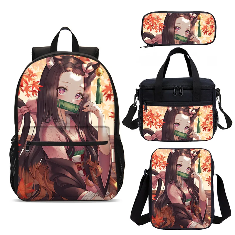 

Anime Comic Demon Slayer Kimetsu no Yaiba Backpack Bags School Backpack Shoulders package Satchel student backpacks Casual bags5