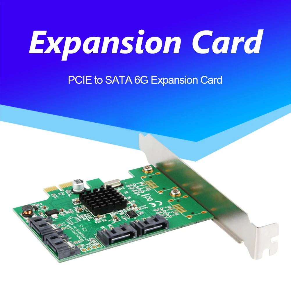 

Плата расширения PCI-E на SATA 6G, PCI-Experss X1 SATA 3,0, 4 порта, контроллер, карта, конвертер, внутренний адаптер, Компьютерный Аксессуар