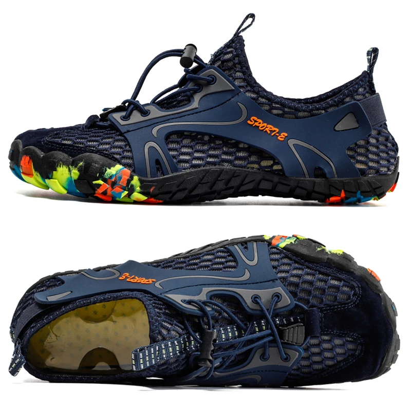 

Summer Men Outdoor Aqua Shoes Upstream Waders Aquashoes Fingers Wading Sneakers Breathable River Zapatos De Agua Homme Hiking