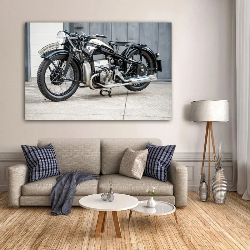 Холст картины классический ретро Superbike мотоцикл настенные художественные