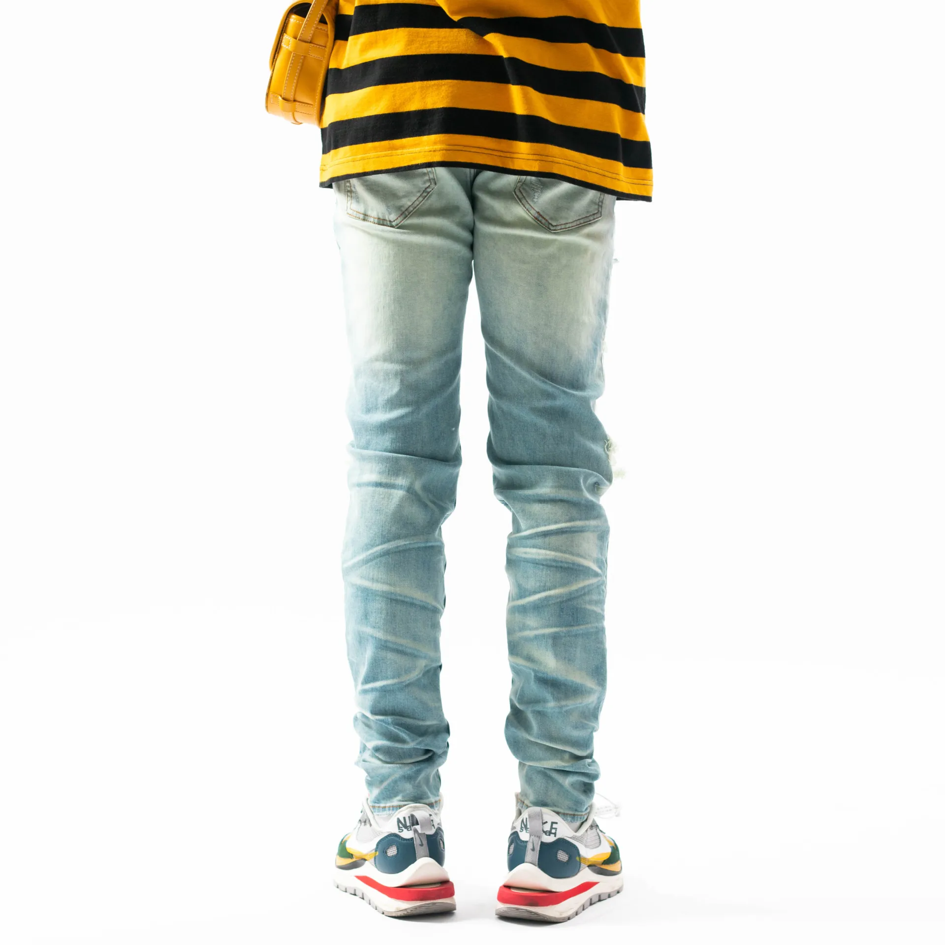 

New Fashion Casual Male Jeans Men's Trendy Blue Brand Original Ripped Pants Old Knee-changing Jeans Autumn Winter New Style