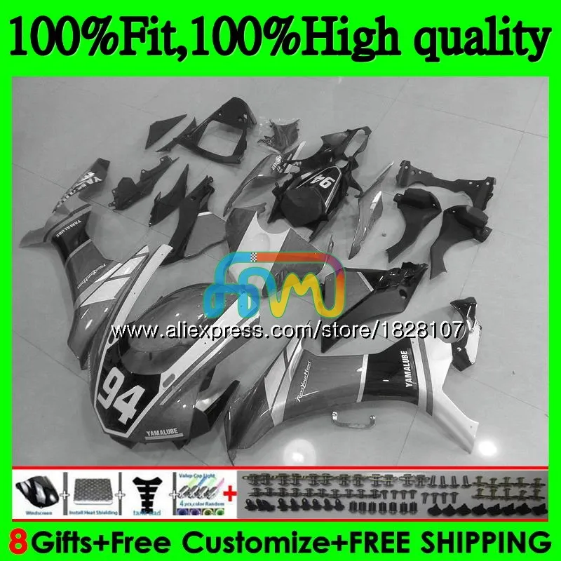 

OEM Injection For YAMAHA YZF R1 1000 YZFR1 15 16 17 Grey white 129BS.71 YZF-1000 YZF R 1 YZF1000 YZF-R1 2015 2016 2017 Fairing