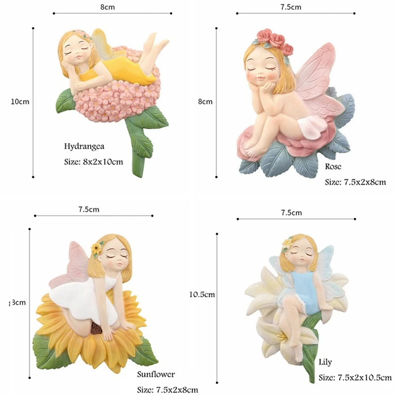 Flower Girl Switch Sticker Wall Decor Miniature Resin Home Light Decals Rose | Обустройство дома