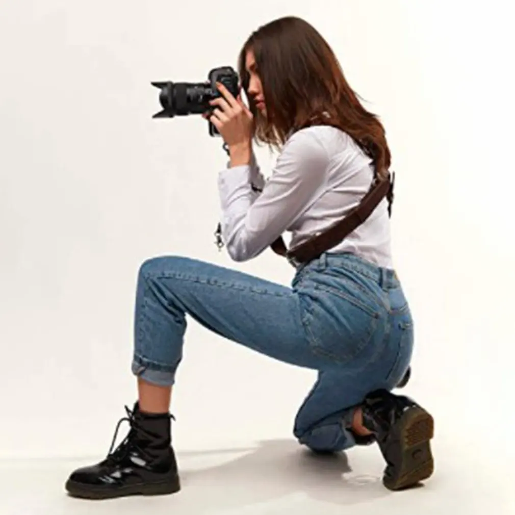 

Camera Strap Leather DSLR Strap Double Shoulder Strap Photography Accessories Camera Harness Strap