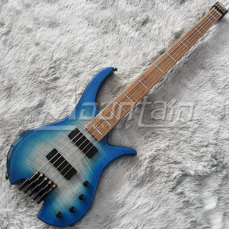 Горный бас без головы 5 струн корпус из красного дерева Пламя клен Топ 9 штук