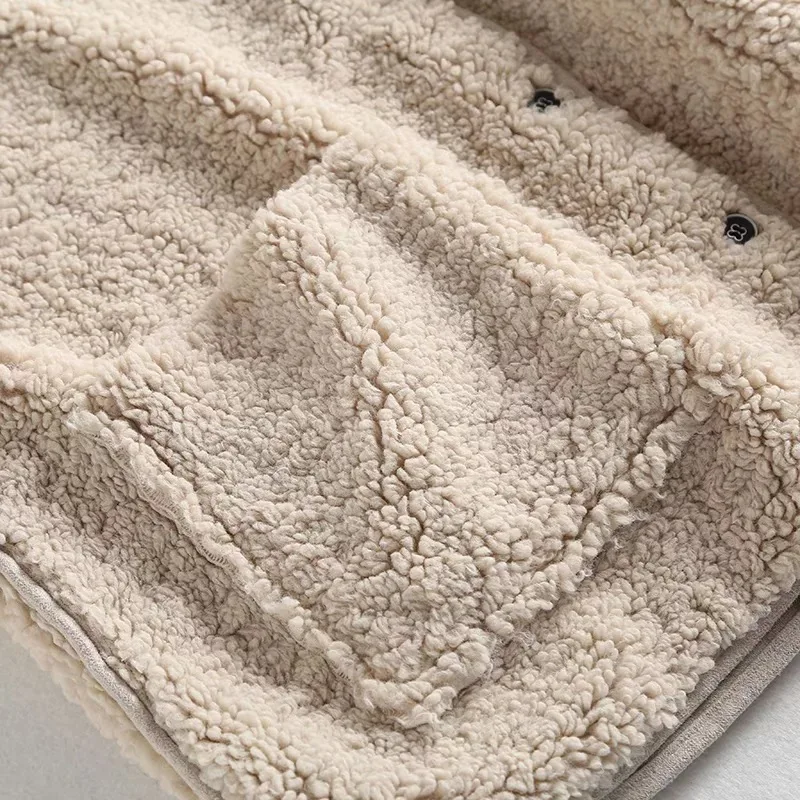 2019 Зимний новый топ с двумя карманами из овечьей шерсти жилет зимний размера плюс