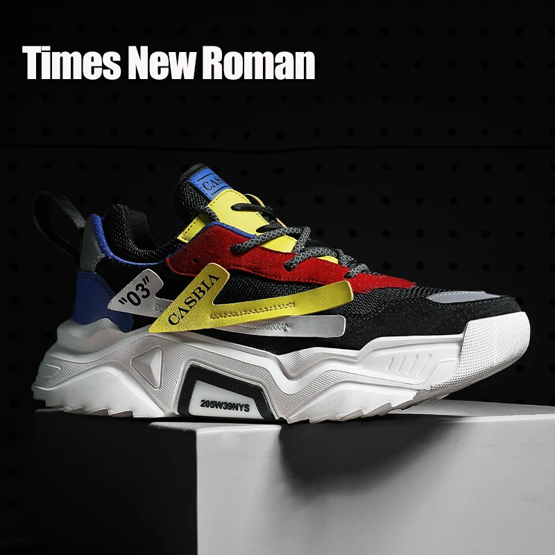 Times New Roman 2020 модные летние Дизайнерские кроссовки на платформе мужские